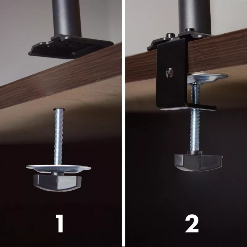 Monitorhalterung MACLEAN MC-135 Gasdruckfeder für 17-Zoll–32-Zoll-Bildschirme, Belastung 2–10 kg, schwarz