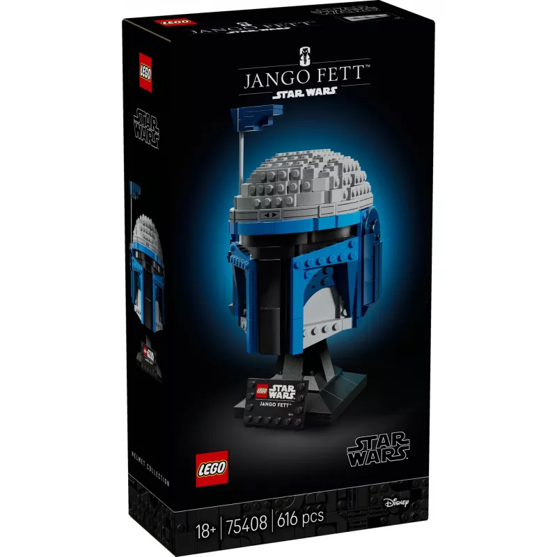 LEGO Star Wars Sammlerstück Helm-Accessoire Jango Fett 75408 — 616 Teile, 210×120×110 mm Ausstellungsmodell