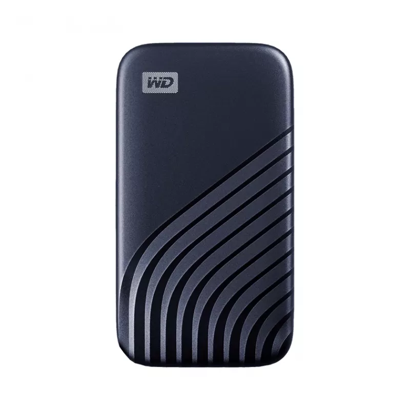 WD My Passport SSD WDBAGF0010BBL - SSD - verschlüsselt - 1 TB - extern (tragbar) - USB 3.2 Gen 2 (USB-C Steckverbinder) - 256-Bit-AES - Mitternachtsbl