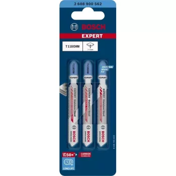 Bosch Expert T118 EHM Stichsägeblatt Carbide 3 Stk.