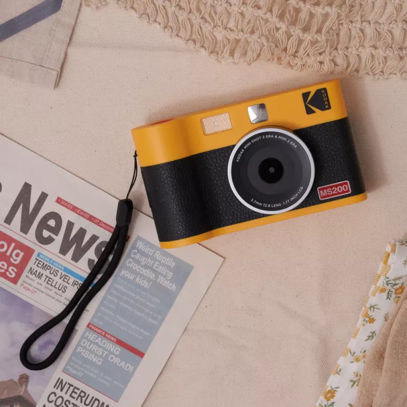 Sofortbildkamera Kodak Mini Shot 2 Era — tragbare Sofortbildkamera mit integriertem Drucker, schwarz
