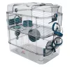 Käfig ZOLUX Rody3 DUO Blau — zweistöckiger Nagetierkäfig, Kunststoff und Metall, 410×270×405 mm, 3 kg