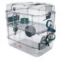 Käfig ZOLUX Rody3 DUO Blau — zweistöckiger Nagetierkäfig, Kunststoff und Metall, 410×270×405 mm, 3 kg