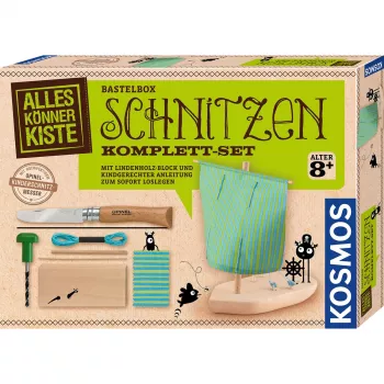 Kosmos Schnitzen Komplett-Set, Experimentierkasten, 8 Jahr(e), Mehrfarbig