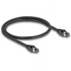 Delock - Patchkabel - RJ-45 (M) zu RJ-45 (M) - 50 cm - 7,5 mm - SFTP, PiMF - CAT 8.1 - halogenfrei, Zugentlastung - Schwarz (80232)
