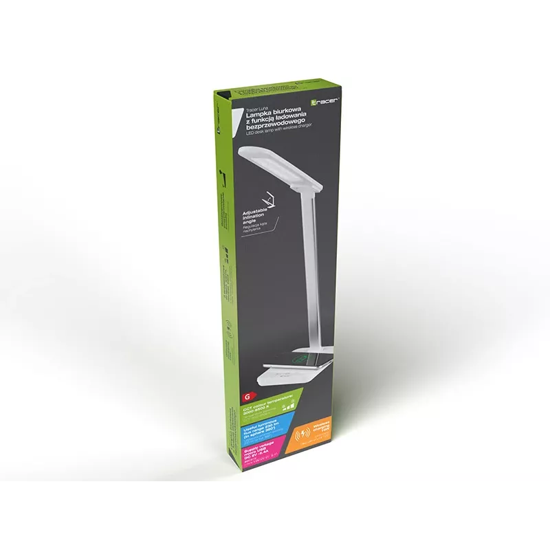 Tracer Luna Schreibtischlampe mit 10-W-Wireless-Charger, LED, 3000–6500 K