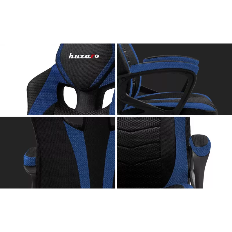 Huzaro FORCE 2.5 Blau MESH Gaming-Sessel Netz-Sitz Schwarz, Blau
