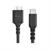USB-Kabel MediaRange MRCS257 0,5 m — Micro-USB B auf USB-C, USB 3.2 Gen 1 (5 Gbit/s), schwarz