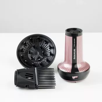 Haartrockner Taurus Fēns 900400000 — 2200 W, 3 Geschwindigkeiten, 3 Temperaturen, Diffusor & Konzentrator, schwarz