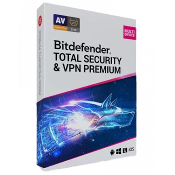 Bitdefender Total Security + Premium VPN | 5 PC | 1 Jahr | Nur EU