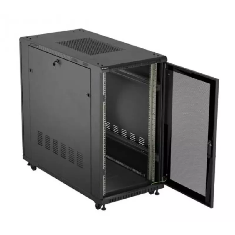 19-Zoll-Rack-Schrank LANBERG FF01-6222-23B 22U 600x1200 mm Schwarz Perforierte Türen