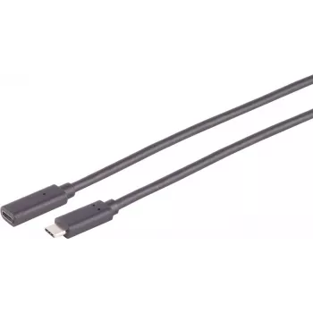 USB-Kabel S/CONN 13-44015 USB 3.2 Gen 2x2 0,5 m USB C Schwarz