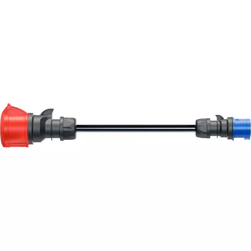 go-e Adapter Gemini flex 22 kW auf CEE Blau 16 A – Schwarz – gerade – gerade – IP55 – 22 kW – 16 A