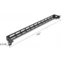 Montageset DELOCK 67461 Schwarz Metall — Rack-L-Form-Panel, 19 Zoll 0,5HE, 50 mm mit Kabelbinderbefestigung