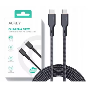 AUKEY CB-KCC101 Nylon-Kabel USB-C auf USB-C 1m