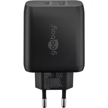 Goobay 65411 Ladegerät für Mobilgeräte Kopfhörer - Smartphone - Tablet Schwarz AC Schnellladung Innenbereich (65411)