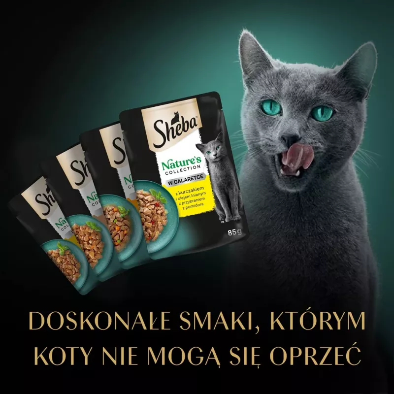 SHEBA Nature's Collection Geflügelgeschmacksrichtungen in Gelee - Nassfutter für Katzen - 40 x 85g