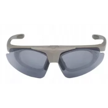 Schießbrille WOSPORT 6055T mit 3 austauschbaren Gläsern und verstellbarem Gurt