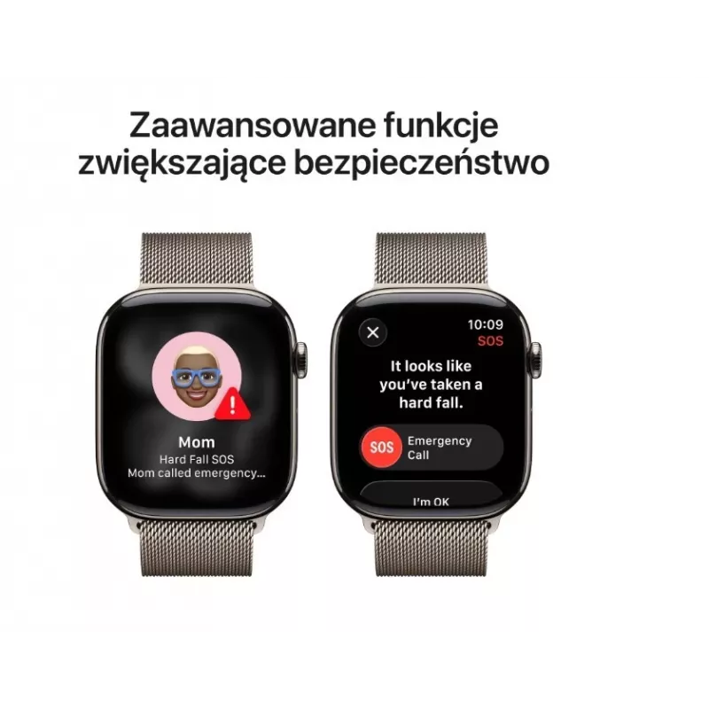 Apple Watch Series 11 GPS + Cellular 42mm Natural Titanium Gehäuse mit Natural Milanese Loop
