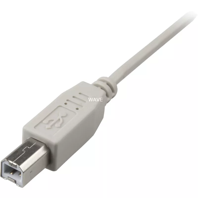 USB 2.0 Kabel, USB-A Stecker > USB-B Stecker (Grau, 0,5 Meter)