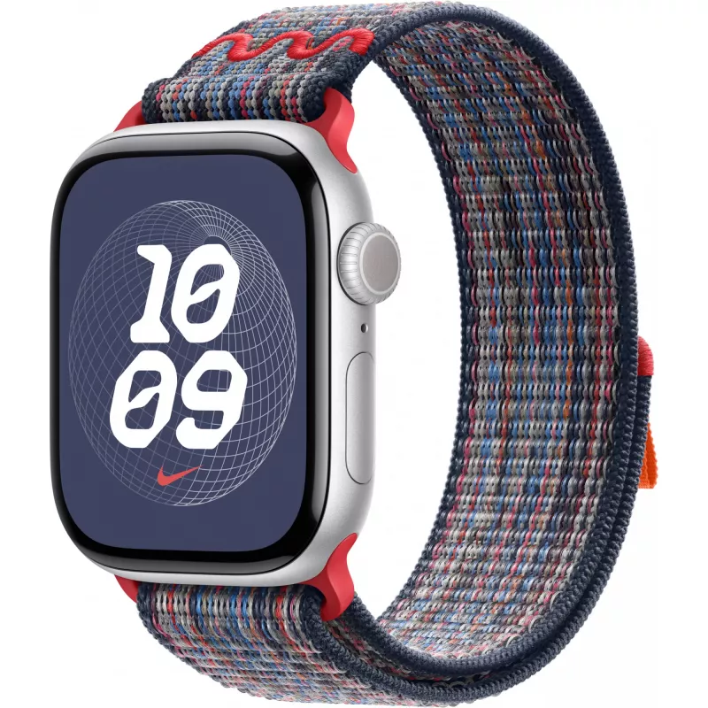42 mm Blau/Rot Nike Sport Loop