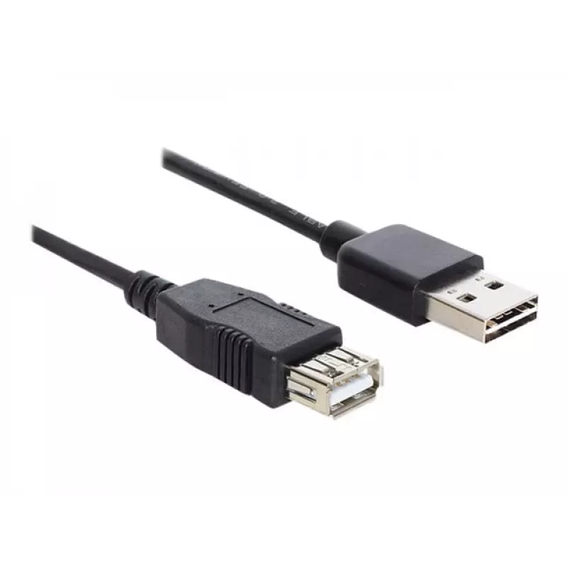 USB-Kabel DeLOCK EASY-USB 2.0-A 5m Schwarz