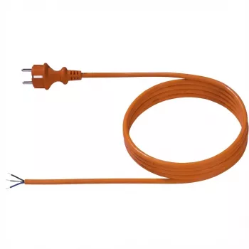 Bachmann - Stromkabel - CEE 7/7 (S) auf lose Enden, 30 mm abisoliert 16 A - 5,0 m - vergossen - orange (328.876)