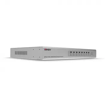 Lindy 8-Port VGA und USB Combo KVM Switch, 2048 x 1536 Pixel, Full HD, Rack-Montage, 1U, Silber