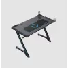 Onex | RGB-Gaming-Schreibtisch mit Becherhalter, Headset-Haken, Gamepad-Halter, 114 cm (B) | GD1200Z | Schwarz