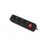 Stromverlängerung Lanberg PS1-03F-0150-BK 1,5 m 3 Schutzkontakt-Steckdosen Innenbereich Schwarz