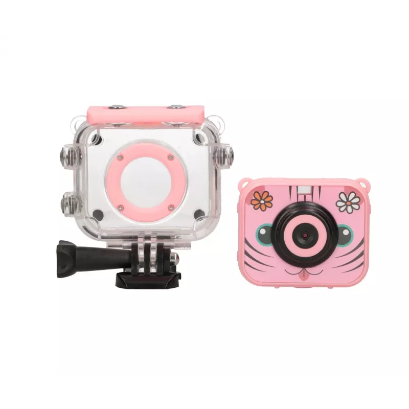 Digitale Kinder-Sportkamera Extralink H18 Pink – IP68, 1080p, 2-Zoll-Bildschirm