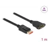 DisplayPort-Verlängerungskabel Panel-Mount DeLOCK 87095 8K 60 Hz 1 m