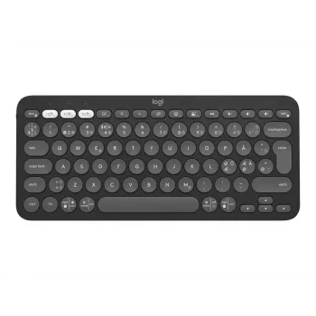 Logitech Pebble Keys 2 K380s – Tastatur – kabellos – Bluetooth LE – QWERTY – Nordic (Dänisch/Finnisch/Norwegisch/Schwedisch) – Tonal Graphite (920-011879)