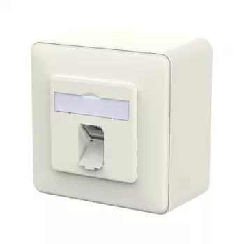 METZ CONNECT Anschlussdose E-DAT C6A LSA++ 1 Port AP reinweiß