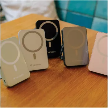 32259 VERBATIM Charge'n'Go Stand Mag Powerbank 10.000 mAh Kabellos Grün (32259)