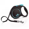 Rollleine Flexi flexi Schwarz Design M — 5 m Länge, Bandausführung, max. Belastung 25 kg, ergonomischer Griff