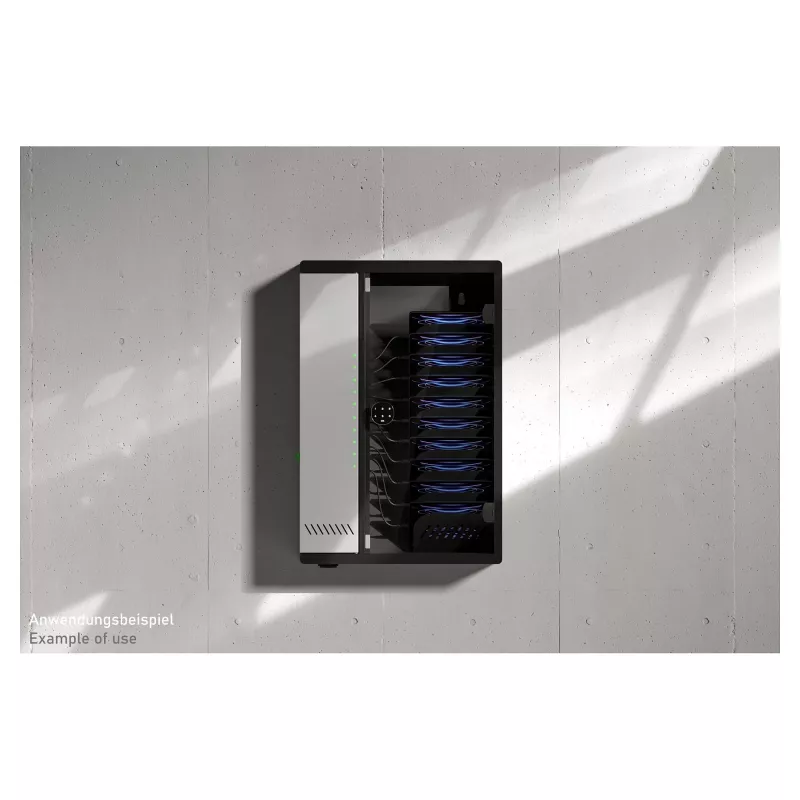 Good Connections Wand-Ladeschrank für 11 Geräte, USB-C, 30W Port