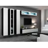 Cama geschlossen Schrank VIGO '180' 180/40/30 weiß/schwarz glänzend