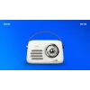 Tragbares Radio SAVIO RS-02 — analoger FM-Tuner, Bluetooth 5.3, USB-Stromversorgung, 3 W, weiß