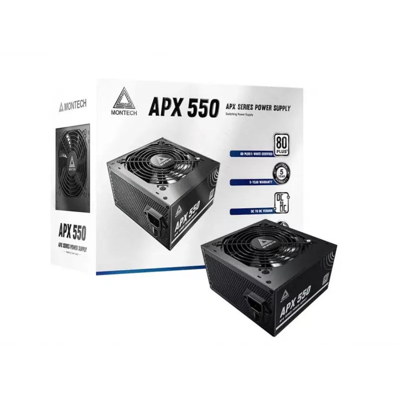 Montech APX550 Netzteil 550 W 20+4 pin ATX ATX Schwarz
