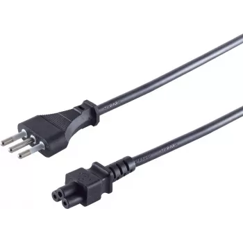 Netzkabel ShiverPeaks IT60001, 1,8 m, Italien (Typ L) Stecker auf 3-poligen C5-Stecker