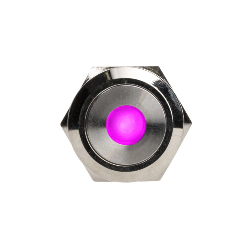 DimasTech vandalensicherer Drucktaster 19 mm Silverline Dot RGB PD210