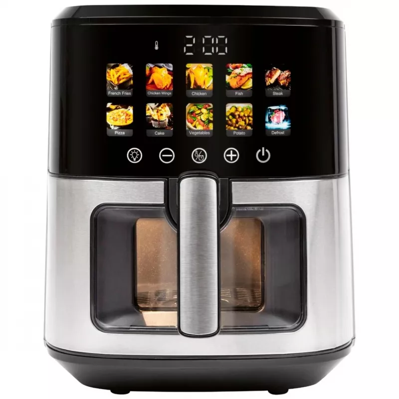 Heißluftfritteuse ProfiCook PC-FR 1286 H — 6,5 l, 1700 W, Edelstahlfront, schwarz