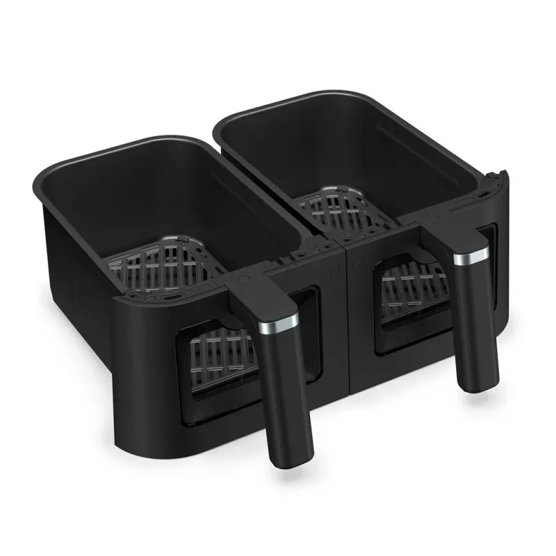 Heißluftfritteuse Tristar FR-9075 Double 9 L, 2500 W, Touch-Bedienung, LCD, schwarz, 60 °C min
