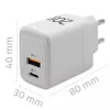 GaN-Ladegerät QOLTEC 51823 20W USB-Netzteil, 5V/20V Ausgang
