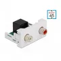 DeLOCK Easy 45 Modul 2 x Cinch-Buchse auf RJ45-Buchse 22,5 x 45 mm