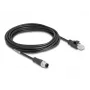 Netzwerkkabel DeLOCK M12 Kabel A-kodiert 8-polig Stecker auf RJ45 Stecker Cat5e 5 m Schwarz