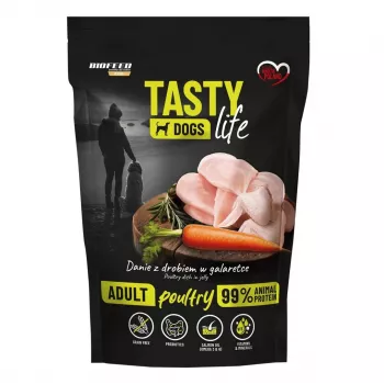 BIOFEED Tasty Dogs Life Poultry - Nassfutter für Hunde - 500g
