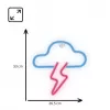 Neonlicht MANTA SNL71BL Wolke mit Blitz Blau‑Pink – dekoratives LED-Neonschild