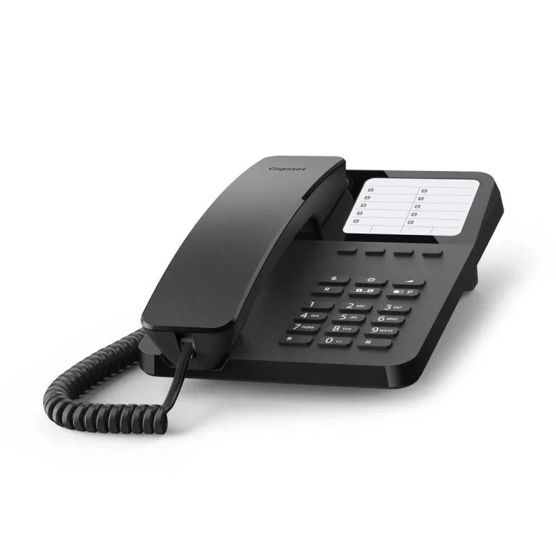 Kabelgebundenes Tischtelefon Gigaset Desk400 — kabelgebundenes Desktop-Telefon, schwarz, Modell DESK 400